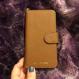 Saffiano Leather Folio Phone Case For iPhone7/8
